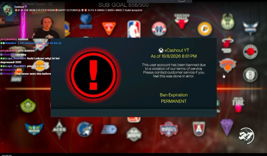 BADGEPLUG's tweet photo. Cashout just got permanetly banned. https://t.co/r3FR7GrCLe