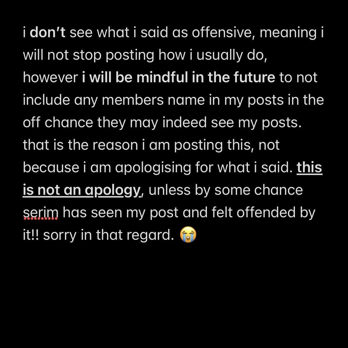 artmsangel's tweet photo. damn here…. i can’t believe i’m posting this but just know it is definitely not an apology, it’s clarification 😭 https://t.co/bLqhHkYkdl
