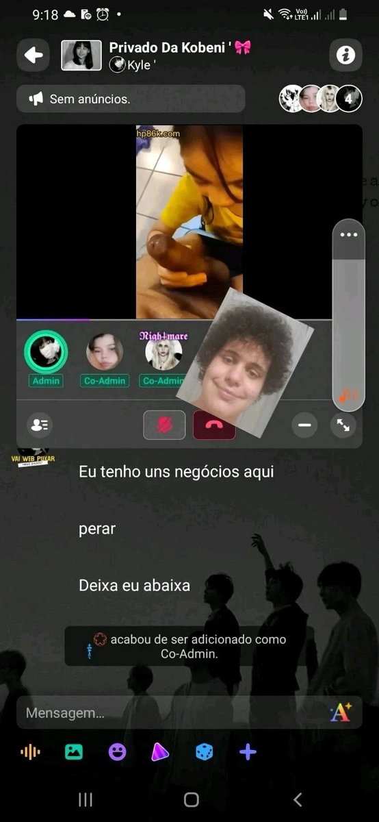 gioexplanada's tweet photo. “Ja tive envolvimento com c.p” sua nojenta filha de uma vagabunda. No print esta ela sendo uma das meninas que armazenavam e consumia esse tipo de conteúdo com suas amigas no app https://t.co/b4Ah3hECEC