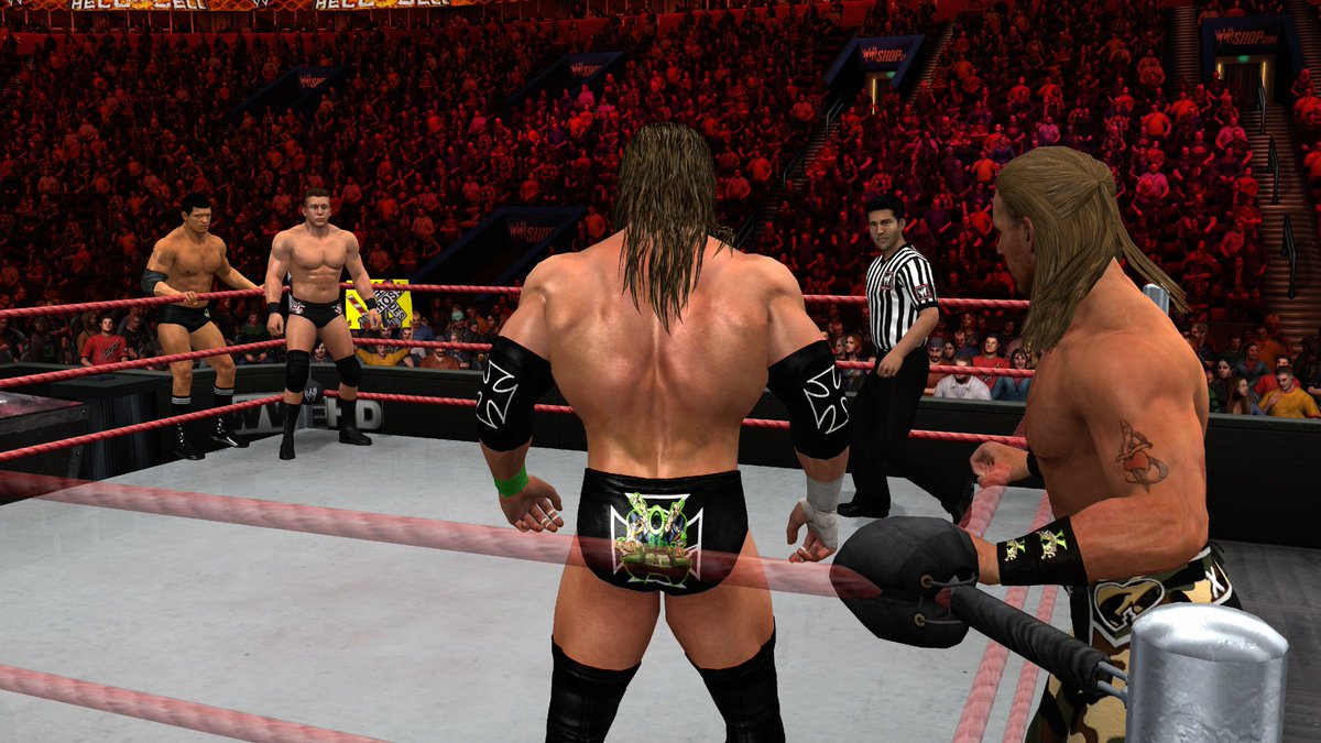 elzeeeta's tweet photo. Mira lo genial que es tener a DX con sus atuendos en Smackdown vs Raw 2011
#SvR2011 https://t.co/Oxbt2eomuk