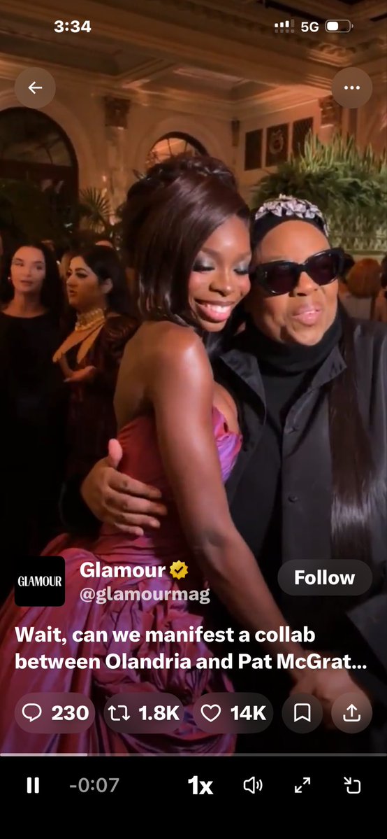 JanThompsozl's tweet photo. @tyqxf7 Look at it—nothing but beauty inside and out. Only God can see true intentions. Olandris and Pat McGrath share mutual respect and love for each other. Love it!!😍 https://t.co/JGe0SX9UGL