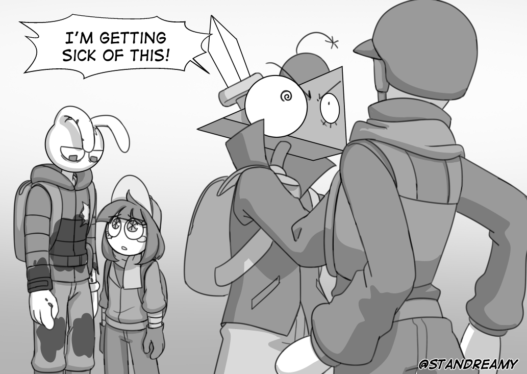 Standreamy's tweet photo. I did my math wrong so you get the post one day early!!
Welcome back to doom!

 #funnybunny #tadc #tadcfanart   

120/? https://t.co/S1RCbXaozP