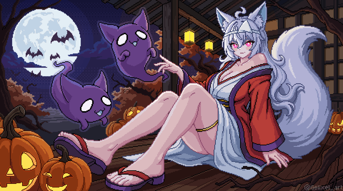 gelixel_art's tweet photo. Un dibujito por Halloween de @PookyBooVT 
#pixelartㅤ #ispookyart https://t.co/I2VQzFRC24