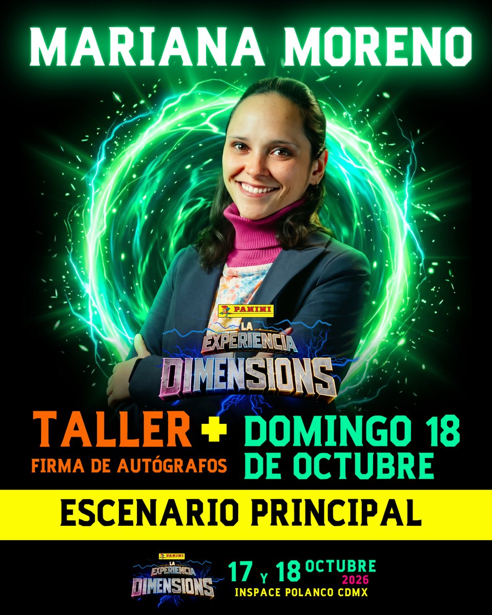 PaniniComicsMx's tweet photo. ¡Del taller a la firma, la historia la haces tú! 💥 Ven a conocer a Mariana Moreno en Panini La Experiencia y llévate un recuerdo entre viñetas.
Trae tu ejemplar. ✍️
🎟️ Registra tu ticket en https://t.co/iHOf49UsJw
#PaniniLaExperiencia #Dimensions2026 https://t.co/HqUa7sp6cl
