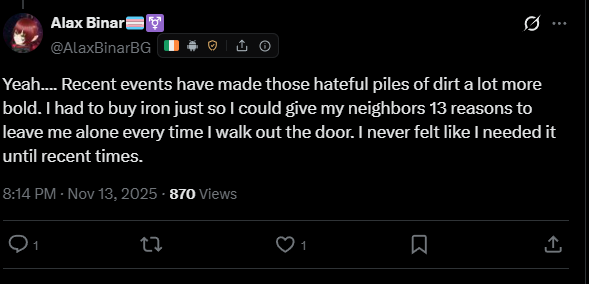 MadamSavvy's tweet photo. This violent freak is losing his shit over Miia- big shocker. 

This violent freak is eager to use his gun on a neighbor for some reason, and puts himself into this mental space that someone could "get him" at any time. 

This guy is most likely going to end up hurting someone or himself (statistically very high). 

Anyway, no, retard, people can express their own opinions. shes not a business or government entity denying anyone anything. she also holds the views of most the world. 

which is why super leftist governments like the UK are even turning on you- because youre all so unstable, unhinged, and unworth any serious attention. 

ALL of you dumbfuckistanians belong in the asylums, away from society, and away from guns.

the last tweet is an easter egg. because wouldnt it be great if every single troon could shut the fuck up about muh trans? youre more than your mental illness mosquito piss