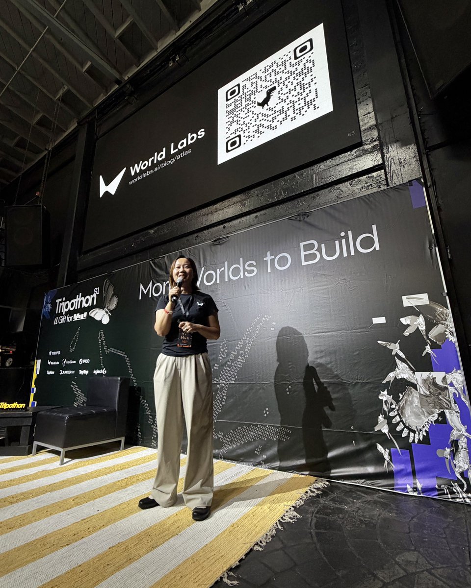 justinryanio's tweet photo. I’m in SF for Tripothon, Tripo’s 3D Demo Day.

World Labs, Tripo, and Runway shared what they’re building with world models. Some seriously impressive progress in this space. 

Seeing what people built during the hackathon was pretty cool too. Thank you, Tripo, for flying me out. https://t.co/JbmUwO5WEA