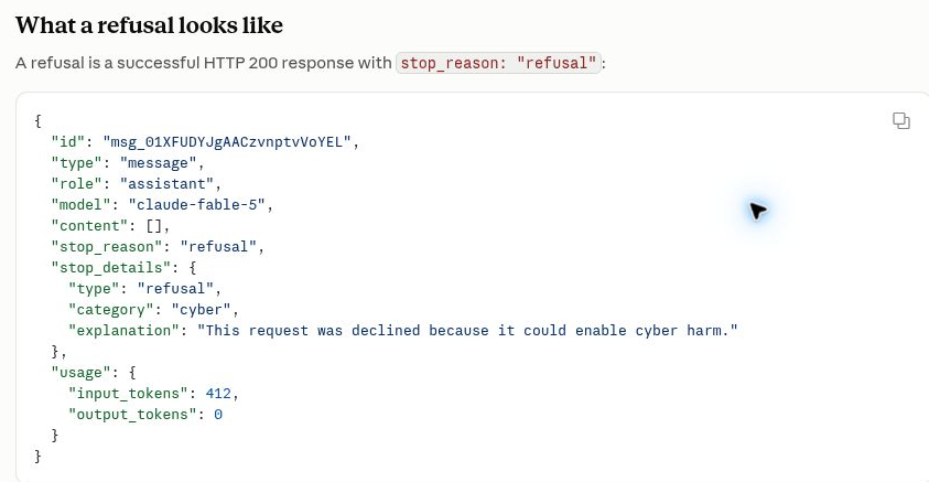 LoayWithAI's tweet photo. Your coding agent can get HTTP 200 from Claude and still get no answer.

Anthropic’s API returns classifier refusals as successful HTTP responses. If your dashboard only tracks request errors, that blocked task can look like a healthy run.

I’d log the stop reason alongside the model and token usage, then track completed tasks separately. A request going through doesn’t tell you whether the agent got the job done.

There’s a cost catch too: some refusals are billable even before any output. The category matters.

Source: @ClaudeDevs documentation
https://t.co/CJK8qa8wSW