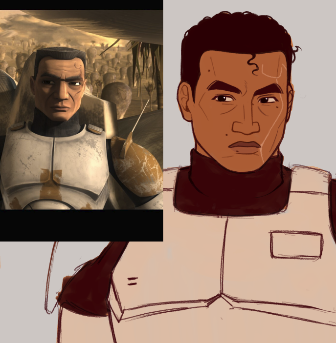 legendofhei's tweet photo. its reeeally really funny drawing age accurate clones while using tcw scenes as reference cuz during the battle of saleucami, cody is only 22  but looks 42 https://t.co/aMdma0A7mq