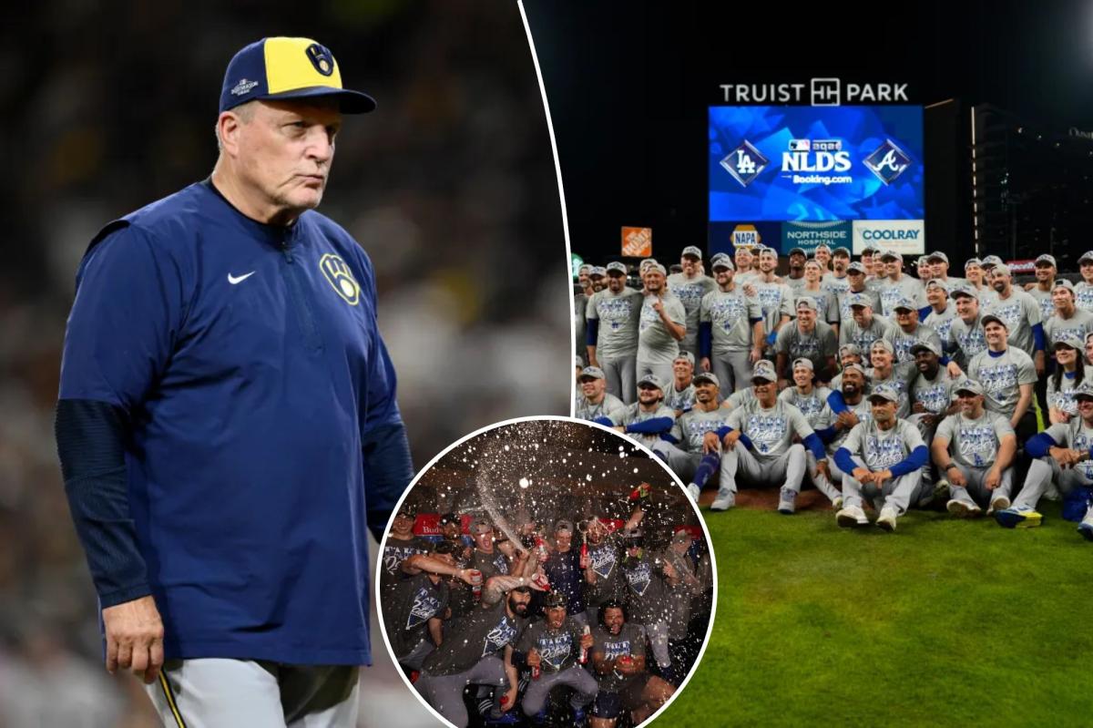 nypost's tweet photo. Brewers manager Pat Murphy drops gauntlet on Dodgers as NLCS rematch heats up https://t.co/h18PGkSuZW https://t.co/ipCRtJkU1n