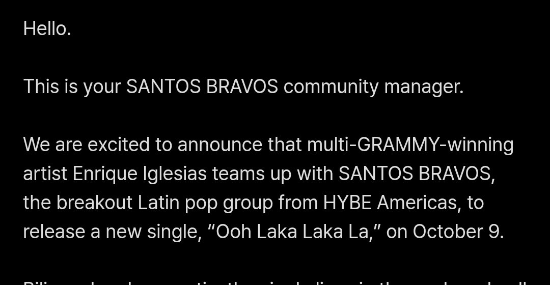 santosbravosbr's tweet photo. Gente? O comunicado oficial do SANTOS BRAVOS no Weverse menciona a HYBE AMERICAS, e não mais a HYBE LATIN AMERICA, como antes. Vale lembrar que, há alguns meses, a própria empresa mudou o nome de suas redes sociais de HYBE AMERICA para HYBE AMERICAS.

"Se une ao SANTOS BRAVOS, grupo revelação de pop latino da HYBE Americas"

#SANTOSBRAVOS