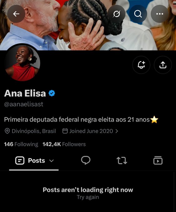 Alexmorettibr's tweet photo. URGENTE: Ana Elisa acaba de desativar seu perfil após dezenas de publicações ofensivas contra igrejas e fiéis.

A garota fez Lula perder ainda mais votos e derrubar de vez a campanha de Lula.

Será descartada pela esquerda rapidinho. https://t.co/zGvbpfsOq7