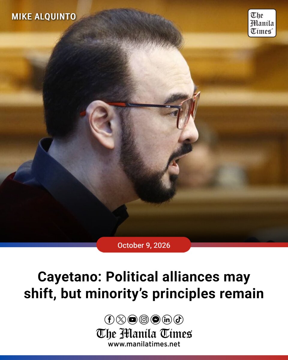 TheManilaTimes's tweet photo. MANILA, Philippines — Senate Minority Leader Alan Peter Cayetano on Thursday said political alliances may change, but the minority bloc’s principles and commitment to the Filipino people would remain steadfast.

Full story in the comment section https://t.co/NfmwZDyfur