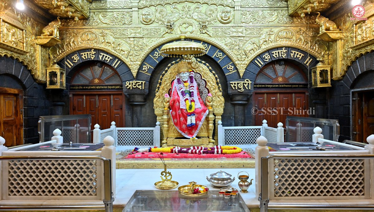 SSSTShirdi's tweet photo. *!! ॐ साई राम !!*
*श्री साईबाबा संस्थान विश्वस्त व्यवस्था,शिर्डी*
*!! ॐ Sai Ram !!*
*Shri Saibaba Sansthan Trust, Shirdi*
≈≈≈≈≈≈≈≈≈≈≈≈≈≈≈≈≈ 
*आरती :-शिर्डी माझे पंढरपुर*
*शुक्रवार ०९ ऑक्टोबर २०२६*  
*Aarti :-Shirdi Majhe Pandharpur*
*Friday 09 October 2026* https://t.co/CueW4gO4t7