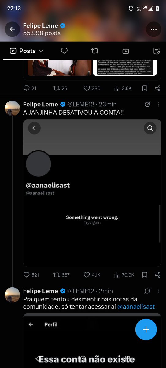 Econanders's tweet photo. @lazarorosa25 A filhote de Janja com Janones mentiu tanto que teve que apagar a conta.

A ESQUERDA ESTÁ DESESPERADA ! 

KKKKKKKK https://t.co/XAi6oO9VhE