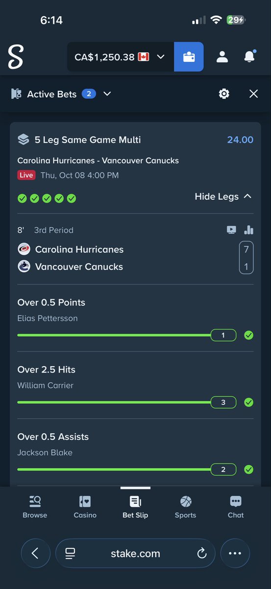 Jayge333333333's tweet photo. @Stake @StakeEddie why didn’t I do sports bets before 🤷🏻 https://t.co/FLd8YU5vL1
