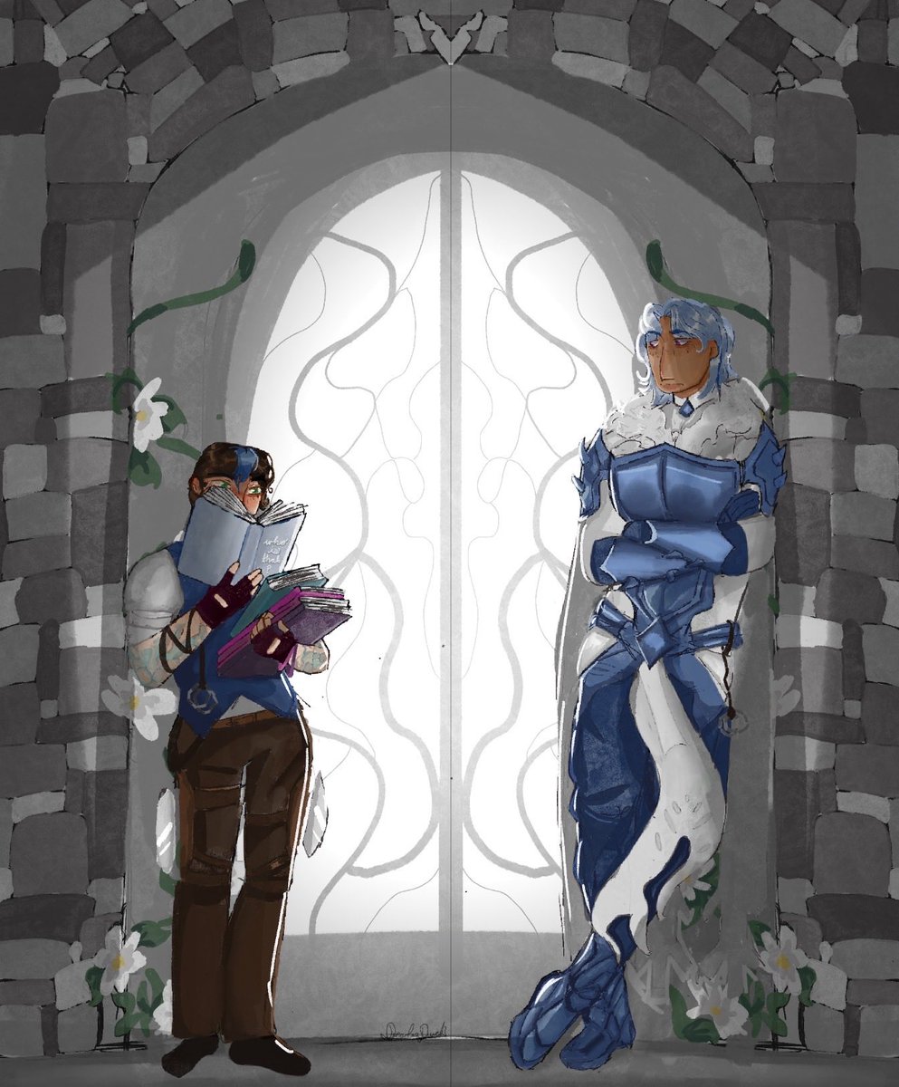 DEWBIEDRAWS8's tweet photo. Unpopular opinion, I love a good slow burn, so I hope that legs doesn’t read the book for a long time. 😈 anyways, I have finished let me know what you think. I love characters developments #theflightsmp #smajorfanart #legundofanart https://t.co/NeOyNTBLlC