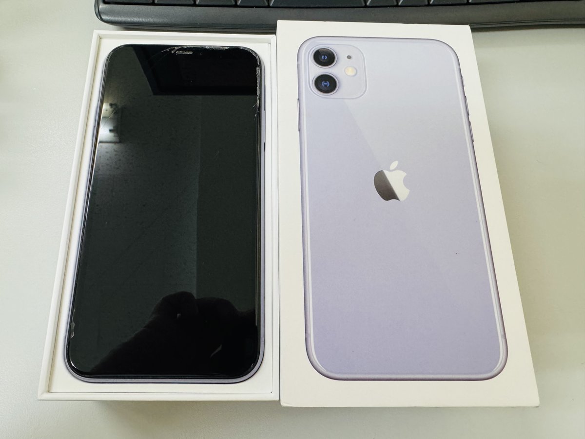 sumachalle01's tweet photo. 今回は、東京都清瀬市からお越しのお客様より、iPhone 11 128GB・パープル・au○の中古品をお持ち込みいただき、査定後に買取いたしました！

#スマホ #教室 #買取 #修理 #スマホ買取 #スマホ修理 #iPhone #Android #埼玉 #東京 #所沢 #新所沢 https://t.co/JwIz8rDxKE