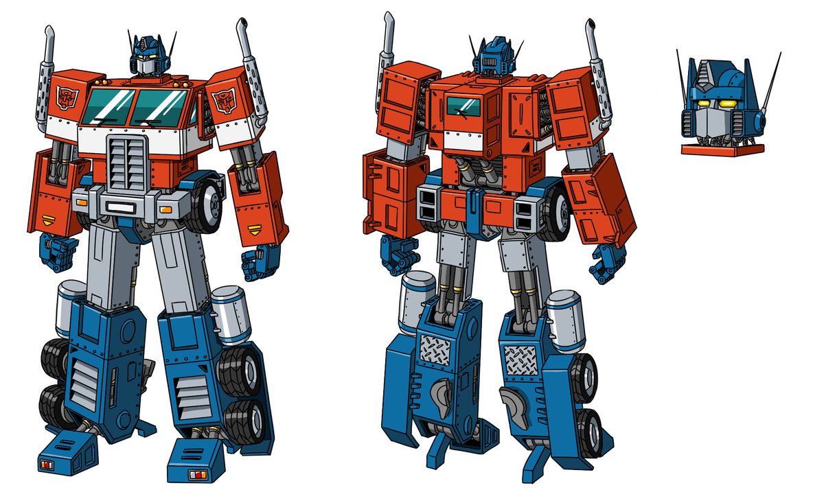 InfiniteDynami1's tweet photo. #maccadam I've redone a previous Optimus design I did a while back. This one's largely based on his original toy. I want to go for a more robotic/industrial aesthetic for my AU. https://t.co/IZRx7ggrgE