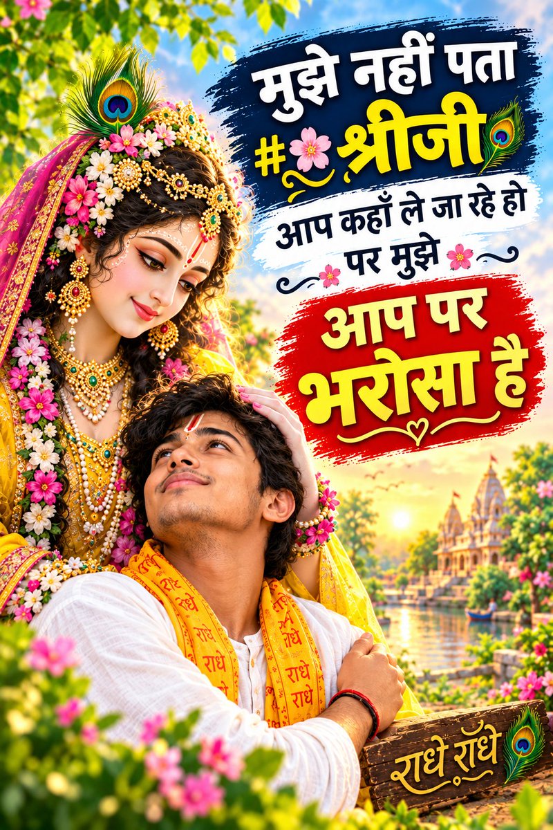 KUDKUDI1's tweet photo. मुझे नहीं पता #🌸श्रीजी आप कहाँ ले जा रहे हो पर मुझे आप पर #भरोसा है #वृंदावन #प्रेमानंदजीमहाराज #श्रीहितशरणम https://t.co/lOLv19FyqS