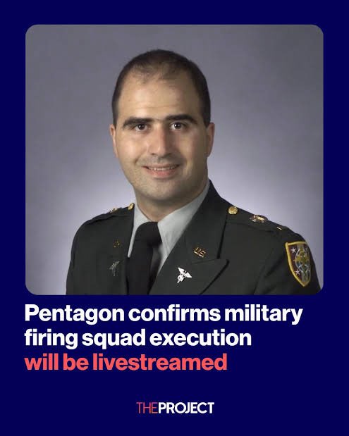 HistoryInPics's tweet photo. Pentagon says firing squad execution of Fort Hood shooter will be livestreamed https://t.co/0XUZnWQ303