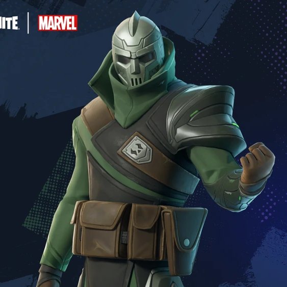 FN_Assist's tweet photo. The Laverian Henchmen's mask from Fortnite Chapter 5 Season 4 appears alongside Doctor Doom's other masks in Marvel's booth at #NYCC!

(Img: @ComplexPop) https://t.co/Yf01RG9hQ2