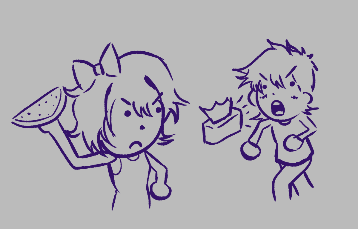 freshasmint_'s tweet photo. argument! 

[#dokidokiliteratureclub, #mcsayo] https://t.co/v3q3fElROP