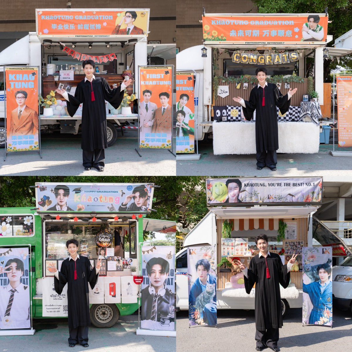 ForKhaotungg_'s tweet photo. เมื่อข้าวตังบอกว่าให้พวกเรากินข้าวเยอะ ๆ แฟนคลับเลยยก food truck มาให้ทุกคนเติมพลัง ! ⭐️🍔

ขอบคุณ food truck support อาหารอร่อย ๆ น้ำดื่มเย็น ๆ จากแฟนคลับที่น่ารักทั้ง 8 คัน เลยนะคะที่ซัพพอร์ตพลังกายให้พร้อมรับพลังใจก่อนเจอพี่บัณฑิต อร่อยและสดชื่นที่สู้ด ! ☀️🛻🌭 

อย่าลืมกินข้าวด้วยนะคะคนเก่งทุกคน :♡)

KHAOTUNG JOP LAEW JAA

#KhaotungHappyGraduation 
#KHAOTUNGgraduation 
#khaotungg #เด็กน้อยของขต