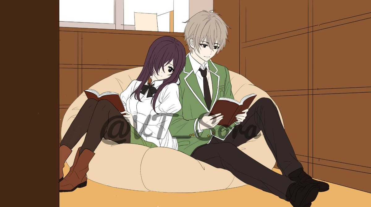 VT_Sora's tweet photo. A cozy library date with Hanako and Hisao! Completed commission for @JaedenRecardo  featuring Hanako and Hisao from Katawa Shoujo! Thank you for commissioning me!

#KatawaShoujo #HanakoIkezawa #HisaoNakai #AnimeArt #Fanart #DigitalArt #AnimeCommission #LibraryDate #CozyVibes https://t.co/sU91BG8xNv