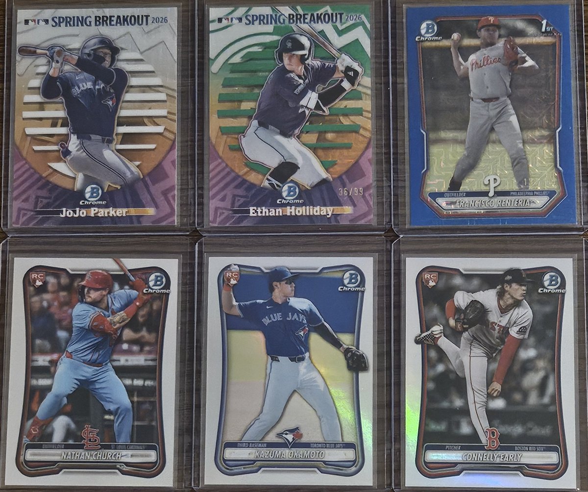 3bangerbreaks's tweet photo. #Hits from the 2026 #Bowman #Chrome #Baseball #PYT 1/4 #Case #Mega #Box #Break #2

#TBBCrew #MLB #TBBReposts #whodoyoucollect #tradingcards #thehobby https://t.co/VLk5U1kuMG