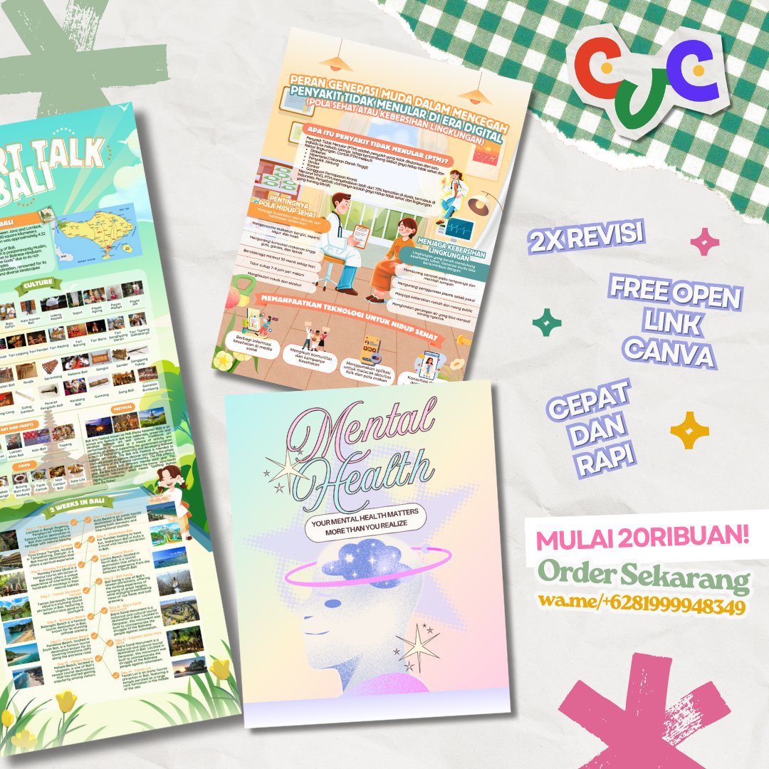 cravicostudio's tweet photo. Jasa edit desain poster, flyer, mindmap, infografis, banner, leaflet, booklet, ppt, feed ig, dll 🙌 

Lynk untuk Ready Template https://t.co/GJiEnftHEG 🧚‍♀️ 

By req juga bisa, wa aja cusss. Portofolio lainnya bisa di wa ✨️ https://t.co/6K3DJU2pwP  #zonauang️ #zonajajan https://t.co/s8o9PF8luM