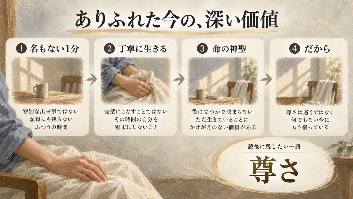 narutaka7630's tweet photo. @MasayoshiOgino 雅さん、こんにちは。
今この瞬間を大切に。
大切にするための判断基準を磨きたいですね。 https://t.co/0l6bGHgOz8