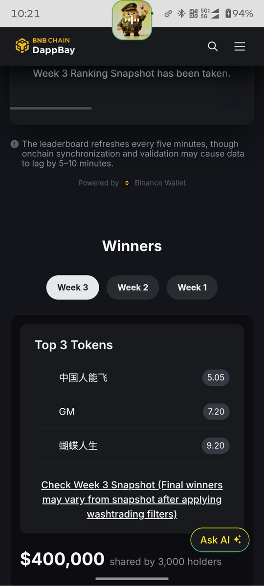 AllenHuJian77's tweet photo. @BNBCHAIN Butterfly Life 🦋 is truly outstanding! On the charts again and again 👍🏻
Thanks! https://t.co/CoPpJsIUYI