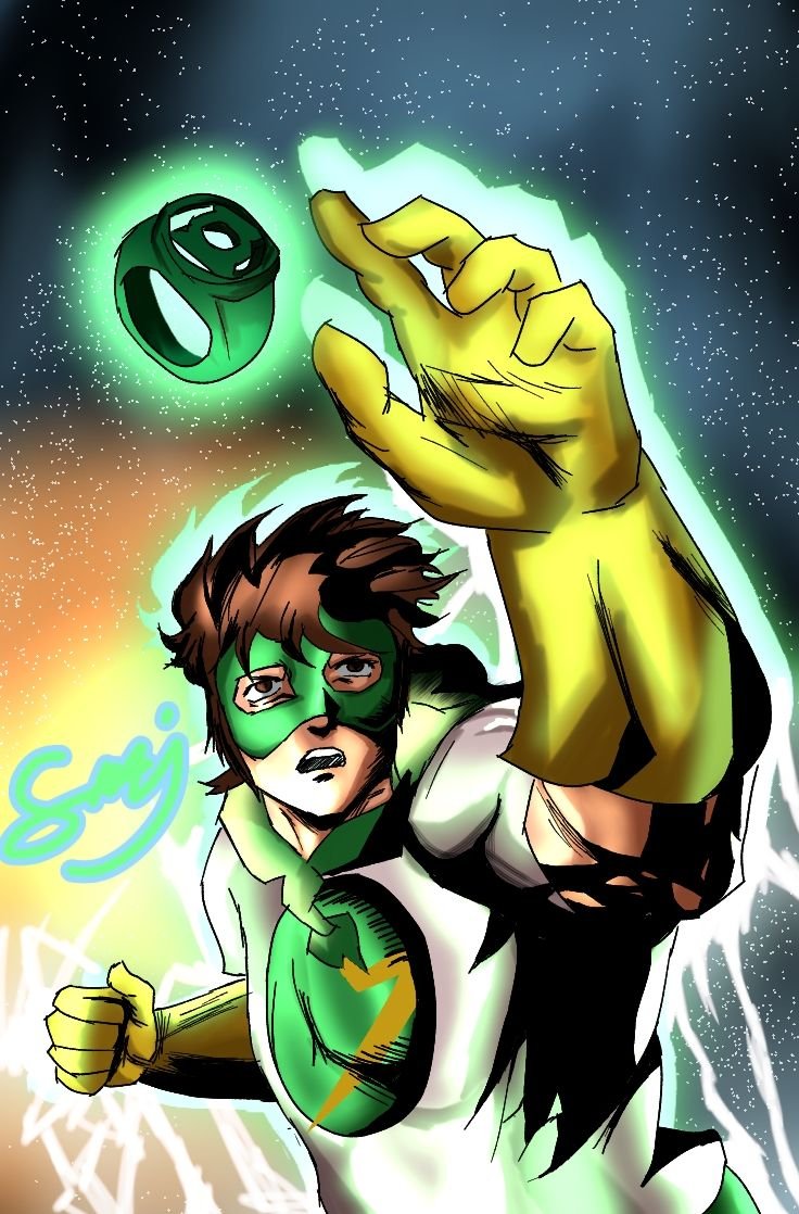 Kzenietch's tweet photo. Edds world as kyle rayner https://t.co/j6xBP9STw2
