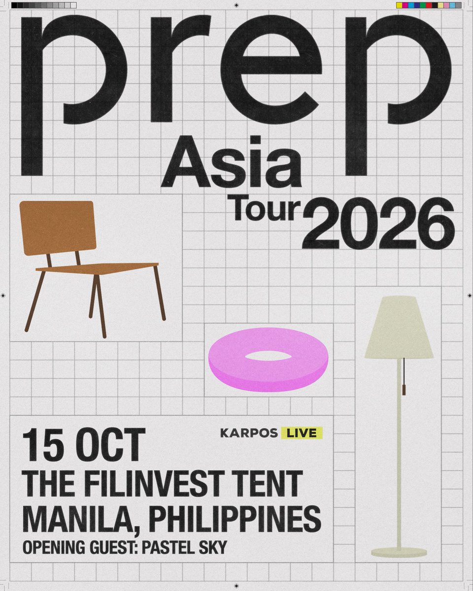 KarposLive's tweet photo. Setting the mood for PREP —catch @PastelSkyMusic as they warm up the stage on October 15! ⚡️

Don't miss it. Get your tickets now at https://t.co/XtWgi6pwLQ

#PREPinManila2026 
📍 October 15 | Filinvest Tent, Alabang https://t.co/zzhAiBO4Vn