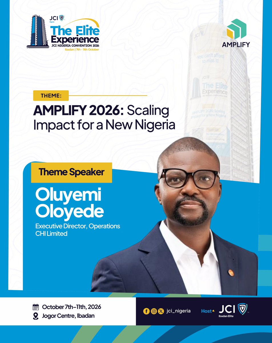 jci_nigeria's tweet photo. 𝙒𝙃𝘼𝙏 𝘿𝙊𝙀𝙎 𝙄𝙏 𝙏𝘼𝙆𝙀 𝙏𝙊 𝙎𝘾𝘼𝙇𝙀 𝙄𝙈𝙋𝘼𝘾𝙏 𝙁𝙊𝙍 𝘼 𝙉𝙀𝙒 𝙉𝙄𝙂𝙀𝙍𝙄𝘼? 

With the theme;!this year’s Convention brings leadership, ideas &amp; action into focus, challenging us to think beyond what is possible today &amp; consider the impact we can create tomorrow. https://t.co/qyURqO6f2k