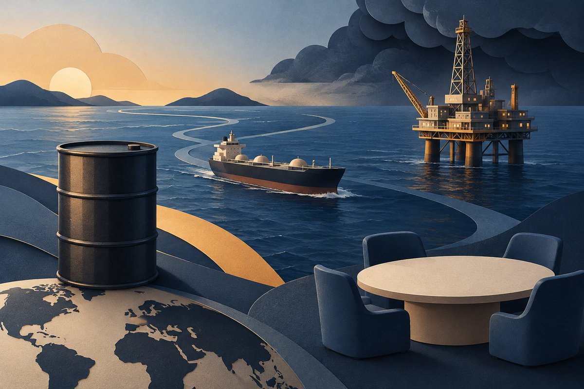 lubitelua's tweet photo. Oil • 9 October 2026
Negotiation signals ease tension, while physical supply disruptions remain.

December 2026 Brent, ICE Futures Europe: $103.43 per barrel, −0.815%; exchange record 06:45 UTC. November 2026 WTI, CLX6, NYMEX/CME Globex: $90.87, −0.68%; record 06:45:58 UTC. Pages retrieved around 06:56 UTC; ICE states a delay of at least 15 minutes, CME at least 10 minutes. These are last-traded futures prices, not CFDs or settlement prices. WTI’s previous settlement was $91.49. Both sessions are open. The delivery months differ, so subtracting these quotes does not produce a same-month spread.

Reuters on 9 October links the morning decline to Donald Trump’s comments about talks with Iran, made on 8 October. A possible transmission channel is a smaller war-risk premium. Statements alone do not establish restored safe shipping through the Strait of Hormuz.

Physical supply risk remains material. MMA’s 8 October report, based on operator submissions as of 16:00 UTC, estimated shut-in oil production due to Isaias at roughly 1.283 million barrels per day: 62.89% of current output in the US Gulf region. This is a regional share, not a share of all US production. Precautionary shutdowns do not establish damage to platforms; restarts depend on post-storm inspections.

OPEC+: seven countries agreed on 4 October to retain September’s target production levels for November. Targets do not establish actual shipments. Their next meeting is on 1 November.

EIA’s 7 October release covers the week ending 2 October: commercial crude stocks excluding the SPR fell by 3.186 million barrels to 424.134 million. Refinery utilisation was 92.7%. That balance predates the current storm shutdowns. A stock draw alone does not establish accelerating end-user demand.

Editorial conditions for the next 12–24 hours: confirmed negotiating progress, safe tanker movements and production restarts could reduce support from scarcity risk. New attacks or prolonged shutdowns could shift attention back to available barrels. Actual flows matter alongside headlines; these conditions do not establish numerical price targets.

Today at 14:00 UTC / 17:00 Kyiv: preliminary October Michigan consumer sentiment and inflation expectations. The next main EIA release is on 15 October at 16:00 UTC / 19:00 Kyiv.

#Oil #Brent #WTI #OPEC #EIA #FOREXSOS