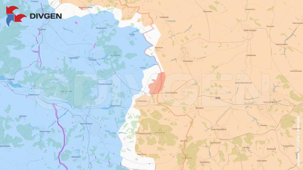 GeromanAT's tweet photo. Changes on the map over the past 24 hours:
➡️ The settlement of Annopolye was liberated (+16.3 km2).
➡️ Advances were made in the city of Dobropolye (+2.3 km2).
➡️ Advances were made in the direction of the settlement of Stepok (+5.6 km2).

Divgen 🇷🇺 TG https://t.co/2NQ6625spJ