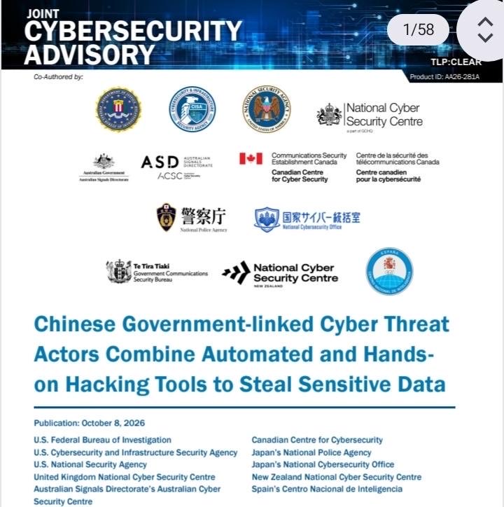 2022meimei3's tweet photo. 中国政府関連組織によるサイバー攻撃を手伝っている🇨🇳民間企業の手口や危険性について、日本やアメリカなど7カ国が団結して世界に注意を呼びかけ🚨

中国政府から資金を受け依頼をこなす🇨🇳企業が、裏で中国政府下請けと見られているハッカー集団Flax Typhoon
を支援し世界中のインフラや企業を攻撃している実態の一部が暴かれました。

🇨🇳ハッカー集団が日本の空港のシステムの弱点を調べ、攻撃の対象にしようとしていた事も判明。

今回指名された中国企業は永信至誠科技集団。
北京に拠点を置く中国の情報セキュリティ企業で、サイバー攻撃に使用されるハッキングツールやネットワーク（攻撃のインフラ）を開発・運用し、ハッカー集団を裏で支援。
Flax Typhoonは世界中の重要インフラや政府機関、大学などのネットワークに侵入して、メールやログイン用のID・パスワードなどの認証情報を盗み出すスパイ活動を行っていました。
米司法省が10月8日、中国政府との関係が指摘されるハッカー集団Flax Typhoonが使用していた、2種類のサイバー攻撃用ツールの運用基盤を差し押さえたと発表し、この報告に繋がった様です。
https://t.co/WTKCLOxvyc

対象には、日本とポーランドの空港の他、米国の電力会社、台湾の電力・天然ガス関連企業などが含まれていました。

日本の空港については、システムの弱点を調べる攻撃の対象になっていたというもので、実際に侵入されたり、情報が漏えいする前に発覚しました。

現在の日本への大規模攻撃へのこのグループの関与についてはまだ不明です。