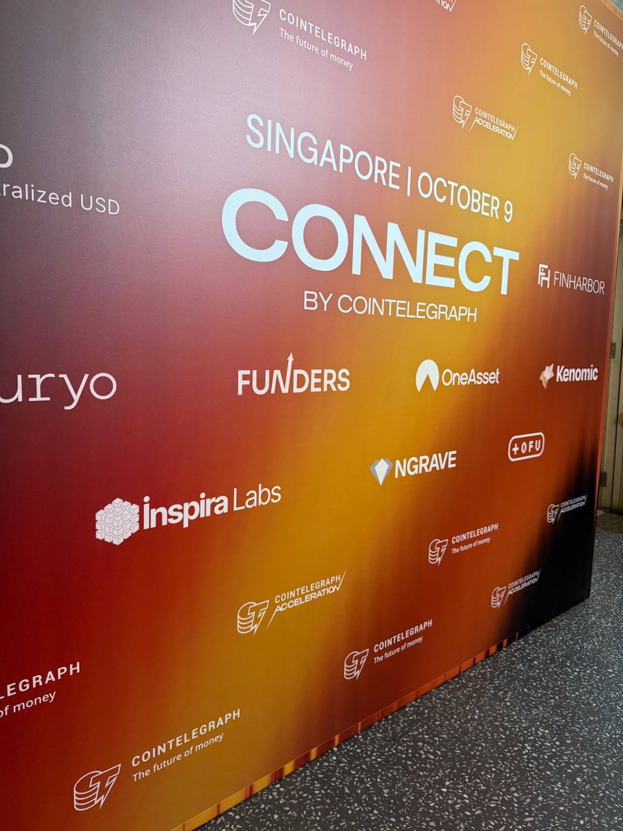 togetherdotfun's tweet photo. Connect by @Cointelegraph is already live 🚀

And we’re already there, ready to show up.

Proud to be part of it alongside @CointelegraphAc @InspiraLabsHQ @FundersVC  @KenomicAI  and the other great partners who’ve joined. 🤝 https://t.co/DNTCw1VTIJ