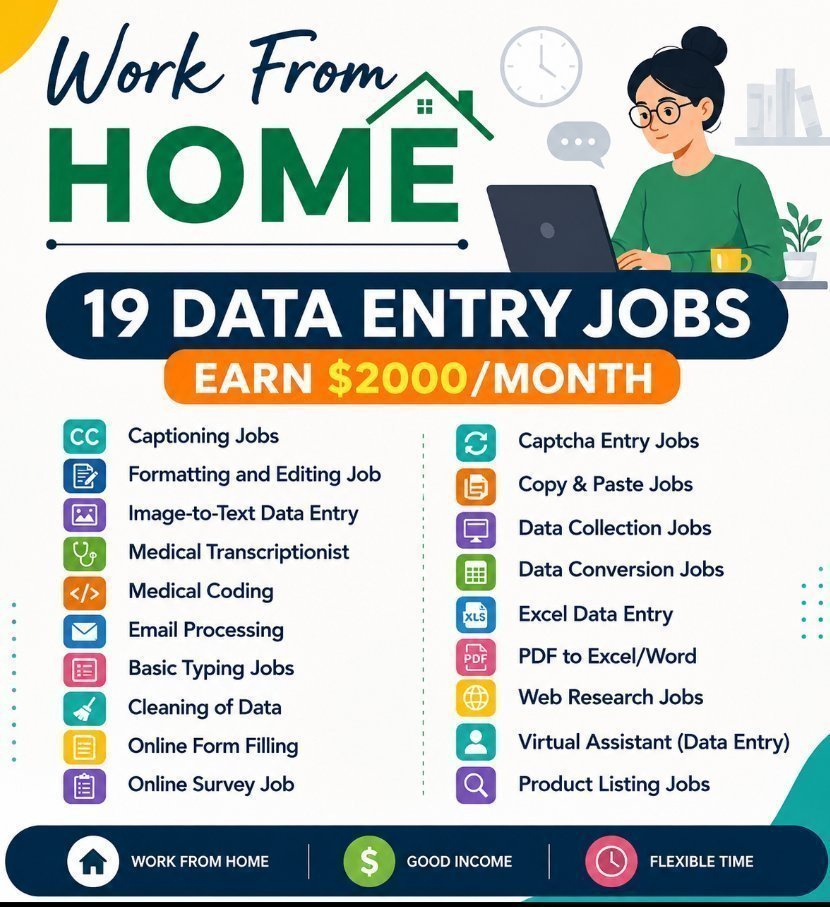 Tech_BobbyJack's tweet photo. 💻 19 Remote Data Entry Opportunities

💰 Up to $2,000/month*

🏠 Work from anywhere

⏰ Flexible • Beginner-friendly

⌨️ Typing • Forms • Captioning &amp; more

👇 Want the FREE guide?

💬 Comment “DM” + Follow

📩 I’ll send it!

*Earnings vary by task, platform &amp; experience. https://t.co/4pPN3gMnz0