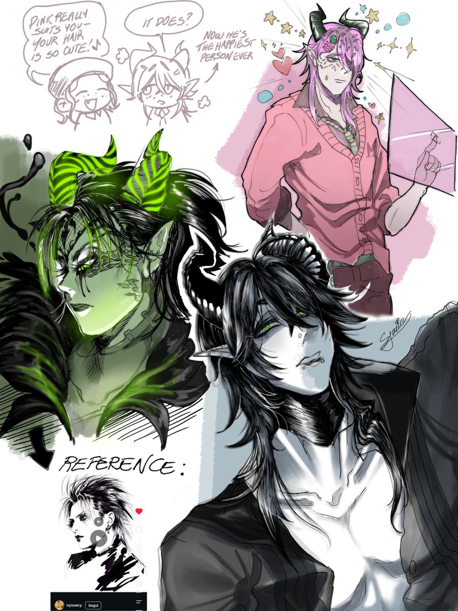 lvci3's tweet photo. 3 different malleus to practice
#twst #twstfanart #twstファンアート https://t.co/TDD08gS8C5