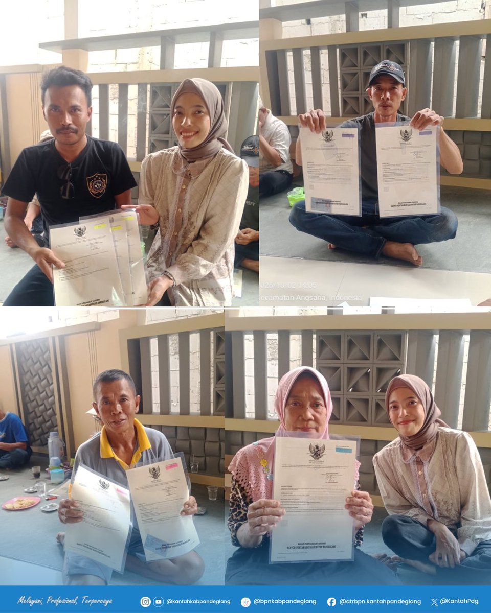 KantahPdg's tweet photo. Bentuk komitmen nyata dalam memberikan kepastian hukum dan perlindungan atas kepemilikan tanah masyarakat kembali diwujudkan oleh Kantor Pertanahan Kabupaten Pandeglang. https://t.co/RII4fOZT0j
