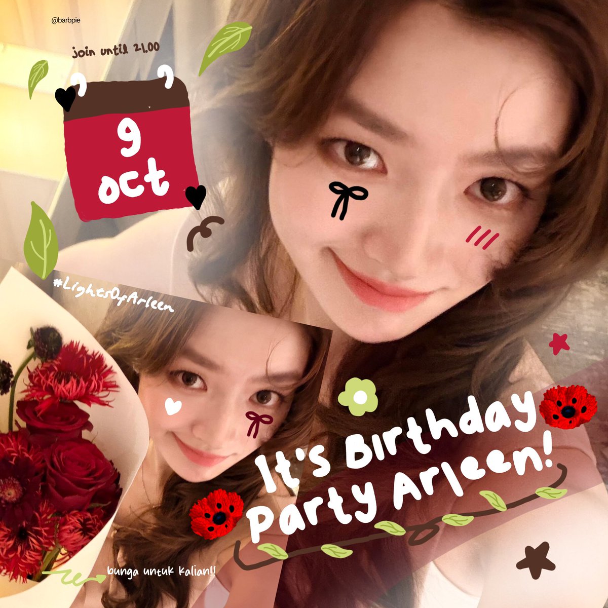 barbpie's tweet photo. help repost, thank you! 🎂

​haii! hari ini special banget karena kak @corarleen lagi ulang tahun! aku ada 5 FREE LAYOUT READY STOCK yang siap kalian klaim sekarang juga!

📆 : now - 21.00
💭 : by reply

cara ikutan ada di bawah! ​ikutan yuk!! 😋❤ #LightsOfArleen #zonauang https://t.co/9UjyrhI3Qs