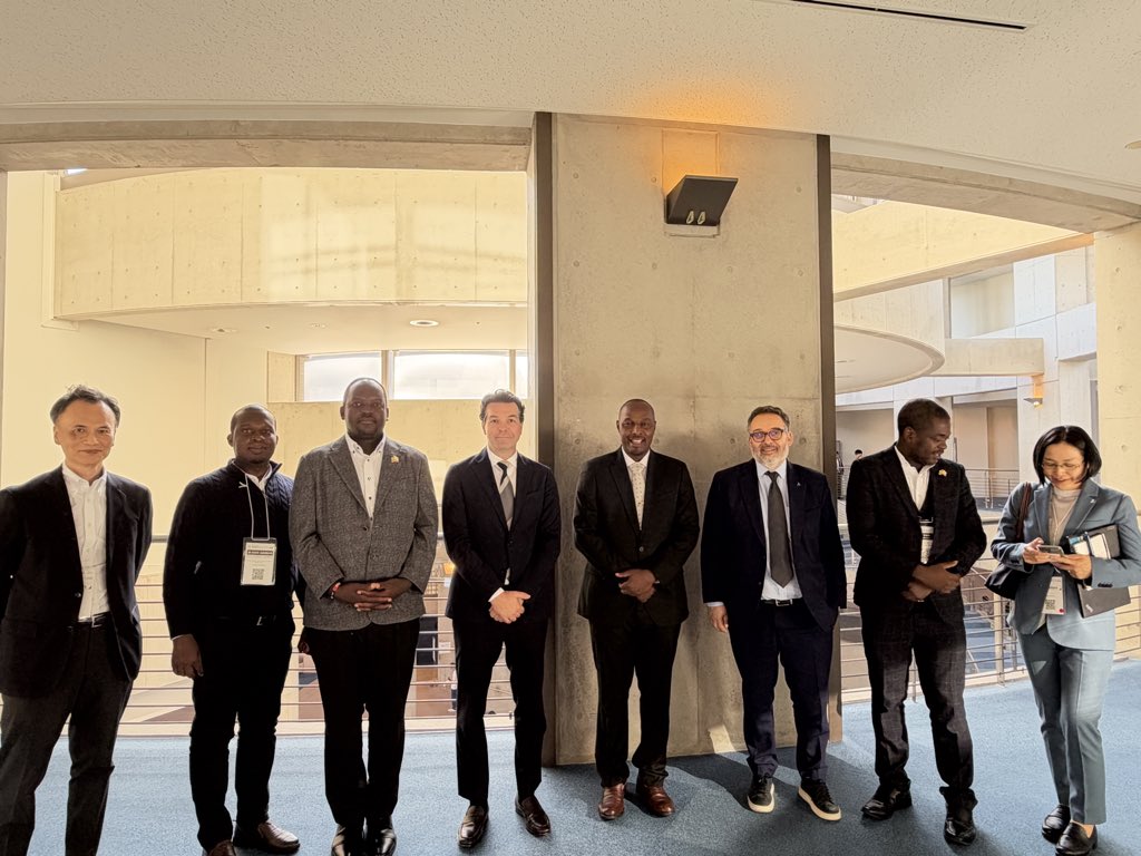 EngJonard's tweet photo. On the sidelines of the Kyoto Smart City Expo, I met Dassault Systèmes’ Philip Godbout, MD Japan, and Patrick Johnson, EVP, Corporate Research & Sciences. We explored cooperation in digital engineering, research and innovation, towards translating Ugandan science, technology and innovation into industrial value.@STIsecretariat