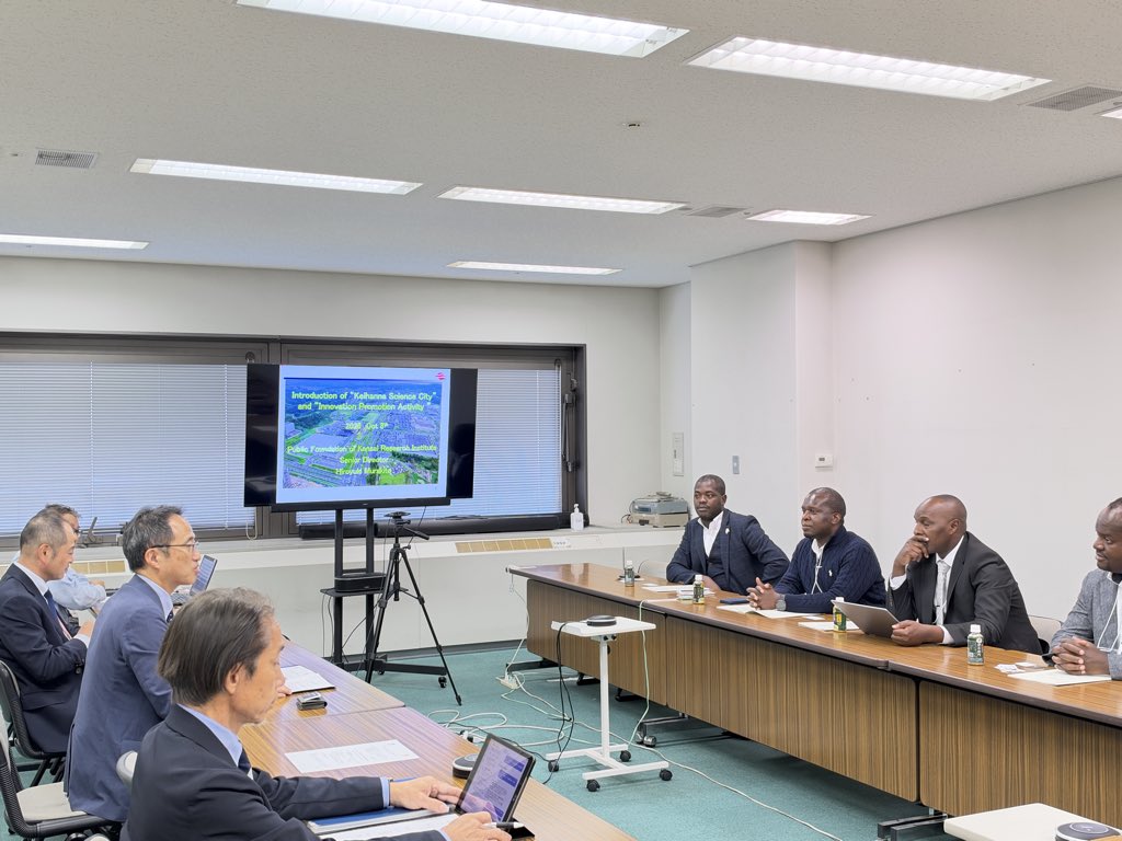 EngJonard's tweet photo. To cap the day, I met the leadership of the Kansai Research Institute (KRI), which coordinates the Keihanna Science City ecosystem, led by Mr Tadahiko Mori, Managing Director.
I was impressed by the City’s architecture, governance and operating model, bringing together government, universities, research institutions, industry, startups and residents within a vibrant innovation ecosystem. Its approach combines shared R&D facilities, industry participation, proof-of-concept environments, startup acceleration and clear pathways from research to commercialisation.
We requested KRI’s mentorship and technical support in developing Uganda’s High-Tech City and other critical STI infrastructure, particularly in institutional design, cluster governance, investor attraction, shared-facility management and market-led innovation programming.
@STIsecretariat