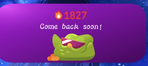 Atchren_'s tweet photo. @duolingo @ShaPrek My 1827 days are almost gone—V me 50 to revive her. Not for Thurs https://t.co/ArA5JPIu5H