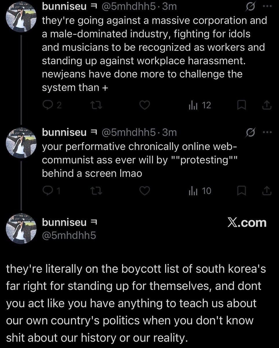 yvesilbitch's tweet photo. yall don’t play about these celebrities omg 😭😭

also, I’m pretty sure you don’t have to do a lot to be on the far right boycott list of SK because they’re also reactionary and don’t know what they’re talking about. but go ahead and defend your favorite rich people https://t.co/3BZcr2LhMv