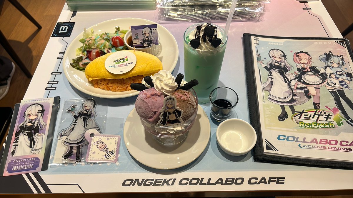 Mizugimania's tweet photo. オンゲキのコラボカフェ初日🍨

絶望パフェのアイスは紫芋🍠で謎のソースは謎味でした😳

#オンゲキ https://t.co/6OUB6Ae3qy