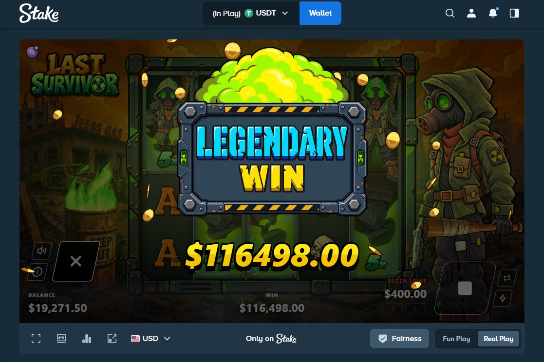 Funnyhoodvidz's tweet photo. What a crazy day......Watched @outlaw do a couple of feature spins on Last Survivor and saw he hit a max win so I decided to try a couple of feature spins and it hit early. $400 super spins to $116,498. 

The bonushunt extension is helping a lot. It tells me which slot has a better chance at maxing than others. For instance the feature spins on Last Survivor is 1 out of 900 spins compared to other slot's feature spins which is 1 out of 100k or something crazy. 

Anyways tipping out a few!!!

Must follow me, like, repost, and include stake name or usdt address.