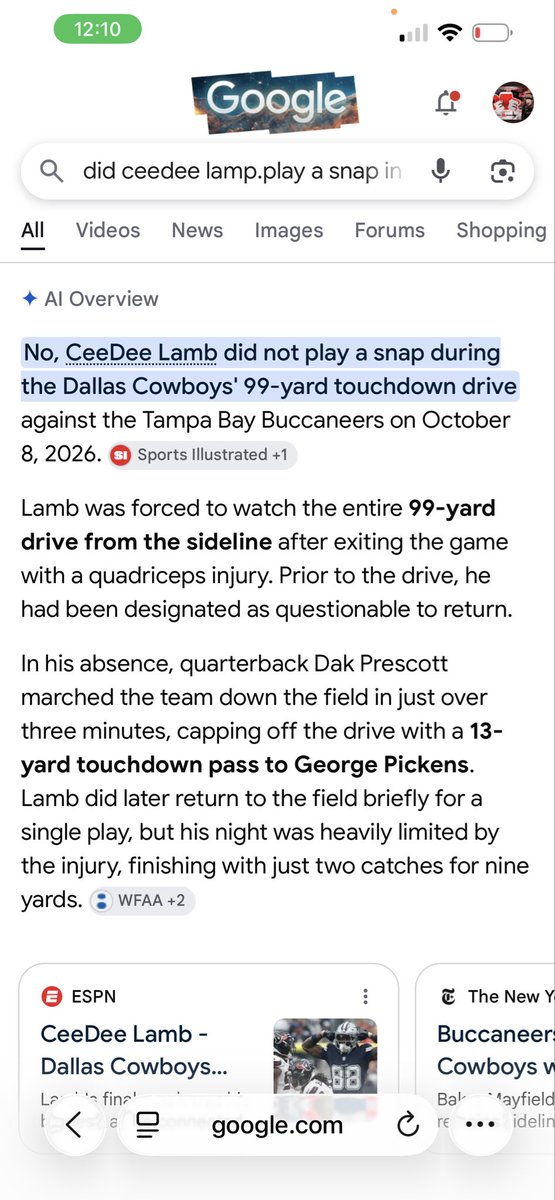 Fastcashforus's tweet photo. CEEDEE LAMB NEVER PLAYED A OFFICIAL SNAP AFTER HIS INJURY ‼️‼️‼️‼️‼️ HE ONLY GOT IN DURING THE 2PT CONVERSION WHICH IS NOT A OFFICIAL SNAP ‼️‼️‼️‼️ EVERYBODY READ &amp; REPOST AND TAG ALL BETTING PLATFORMS THAT PROMOTES BET PROTECT IT SHOULD HE APPLIED @FanDuel @DraftKings #NFL https://t.co/NadEIuFsaF